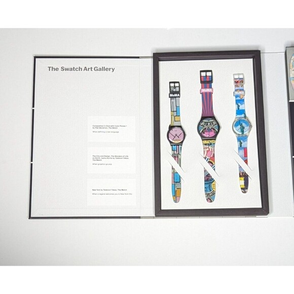 Swatch SZS31 MoMA Collaboration Quartz Analog Watch Museum of Modern Art Set New - Picture 8 of 10
